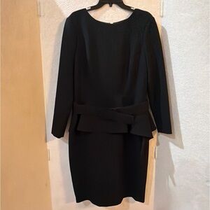 Donna Karan New York Belted Black Dress Size 12